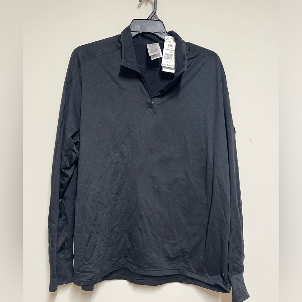 Men’s quarter zip collared crew